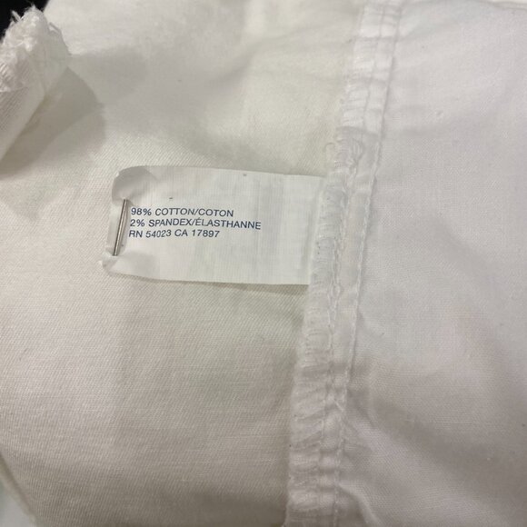 Gap Fabric Khakis By Gap White Cropped Cotton Pants, Size 6 - Picture 6 of 8
